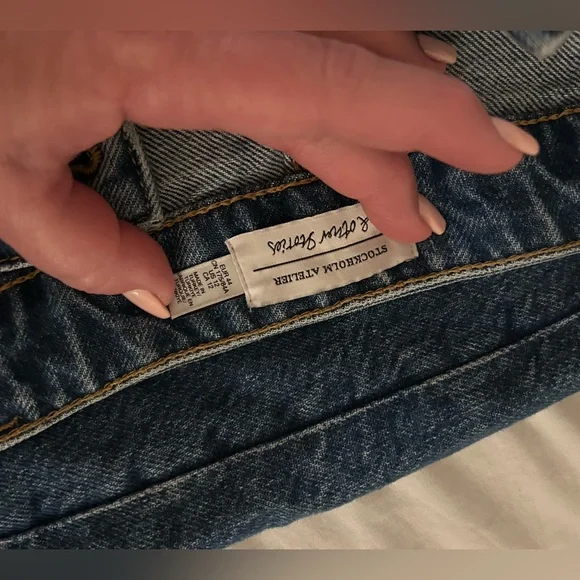 & Other Stories Pleated Wide Leg Trouser Jeans Size 12 - Picture 5 of 8